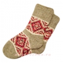 Теплые вязаные носки с орнаментом