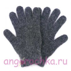Темно-серые шерстяные перчатки