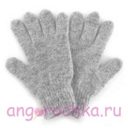 Серые шерстяные перчатки