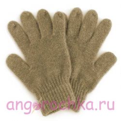 темно-бежевые шерстяные перчатки