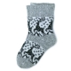 Серые вязаные носки с оленями
