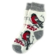 Женские вязаные носки со снегирями
