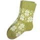 Женские шерстяные носки салатовые со снежинками