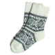 Женские шерстяные носки зимним узором