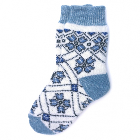 Женские зимние носки с цветочным орнаментом