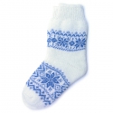 Шерстяные вязаные носки со снежинками