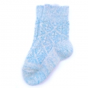 Детские шерстяные носки с голубым орнаментом