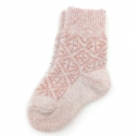 Детские шерстяные носки с розовым орнаментом