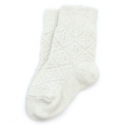 Белые детские шерстяные носочки с орнаментом