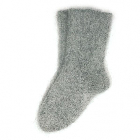 Серые мужские пуховые шерстяные носки