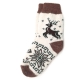 Белые шерстяные носки с оленем и снежинкой