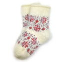 Женские пуховые носки со снежинками