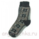 Мужские шерстяные носки с орнаментом-снежинками