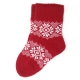 Красные вязаные женские носки с орнаментом