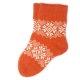 Женские оранжевые вязаные носки с орнаментом