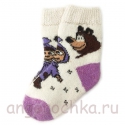 Детские шерстяные носки с Машей и Медведем
