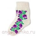 Женские шерстяные носки с цветочным рисунком