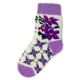 Женские шерстяные носки с сиреневыми цветами