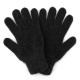 Черные вязаные шерстяные перчатки
