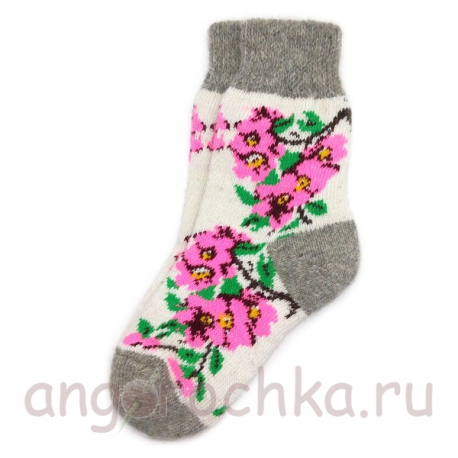 Женские шерстяные носки с цветами сакуры