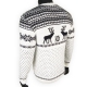  Бело-черный шерстяной свитер с оленями