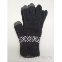 Темно-серые сенсорные перчатки