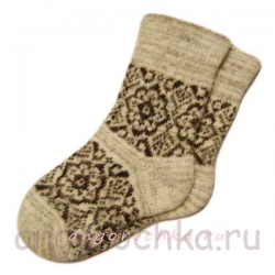 Женские вязаные носки с рисунком