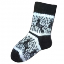 Женские  шерстяные вязаные носки с рисунком- олень