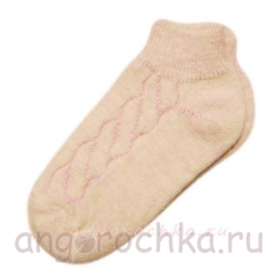 Кроткие однотонные женские носки с резинкой 