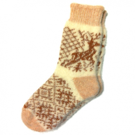 Женские  шерстяные носки с  олеями