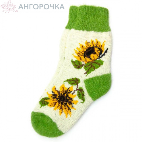 Женские шерстяные носки с подсолнухами - 403.103