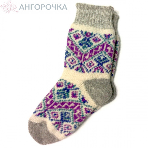 Женские вязаные носки с  узором зигзаг"" - 403.25